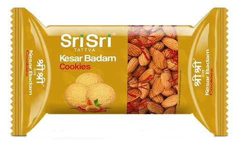 Picture of Sri Sri Tattva Kesar Badam Cookies - 50 GM