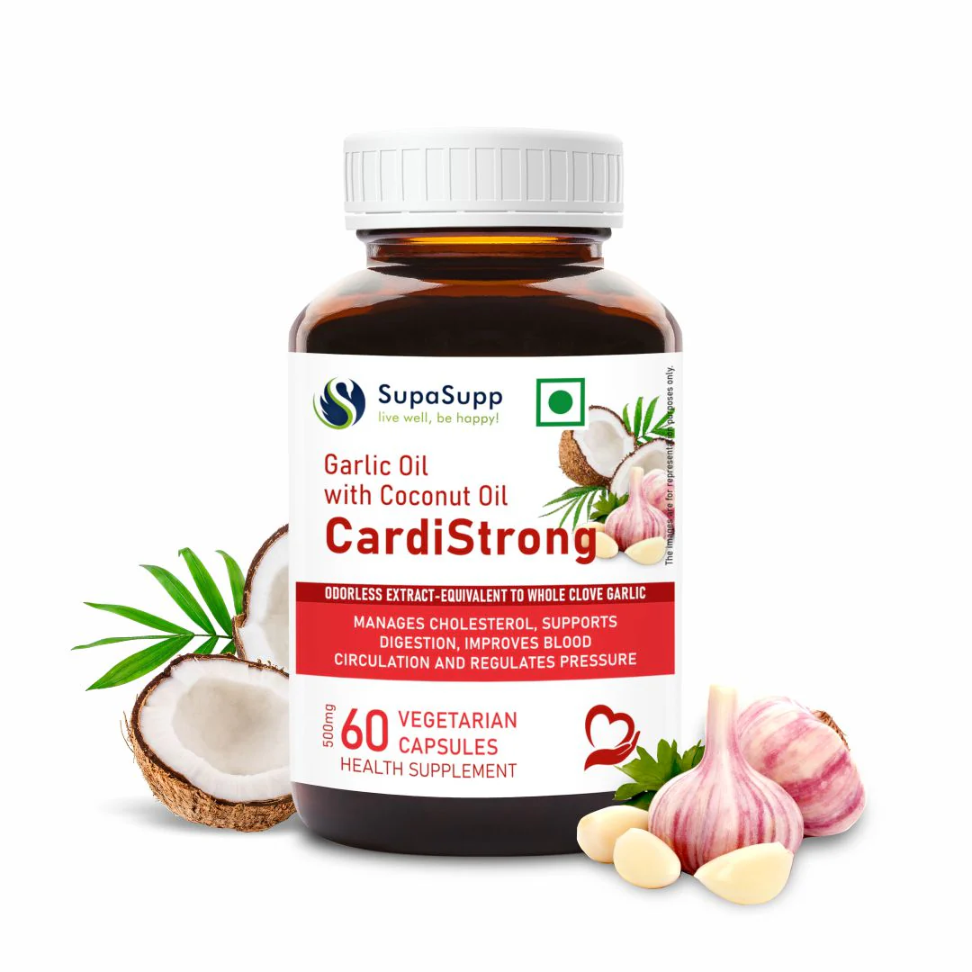 Show details for Sri Sri Tattva Supasupp Garlic Oil CardiStrong - 60 Veg Capsules Picture of Sri Sri Tattva Supasupp Garlic Oil CardiStrong - 60 Veg Capsules