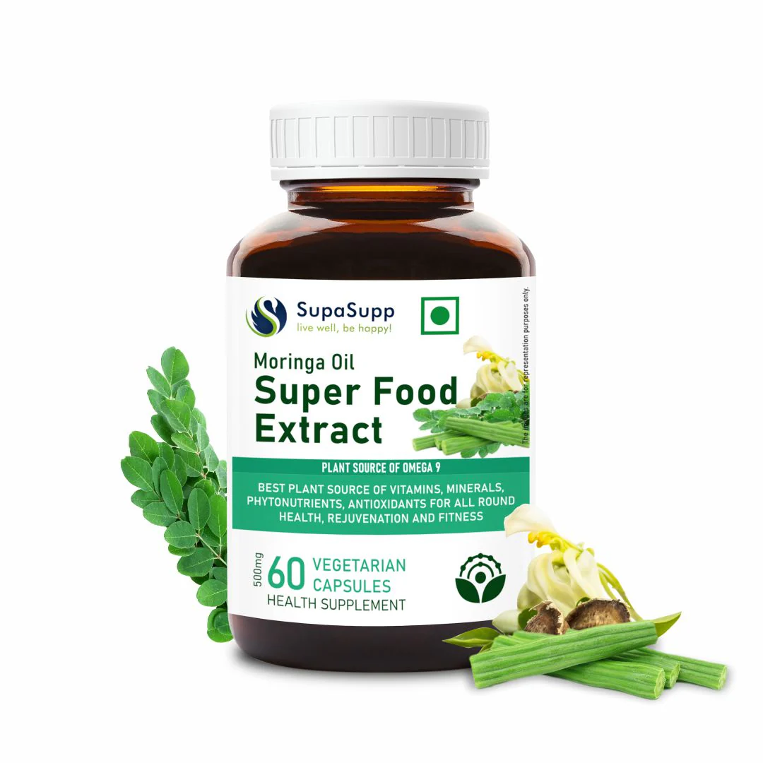 Picture of Sri Sri Tattva Supasupp Moringa Oil Super Food Extract - 60 Veg Capsules