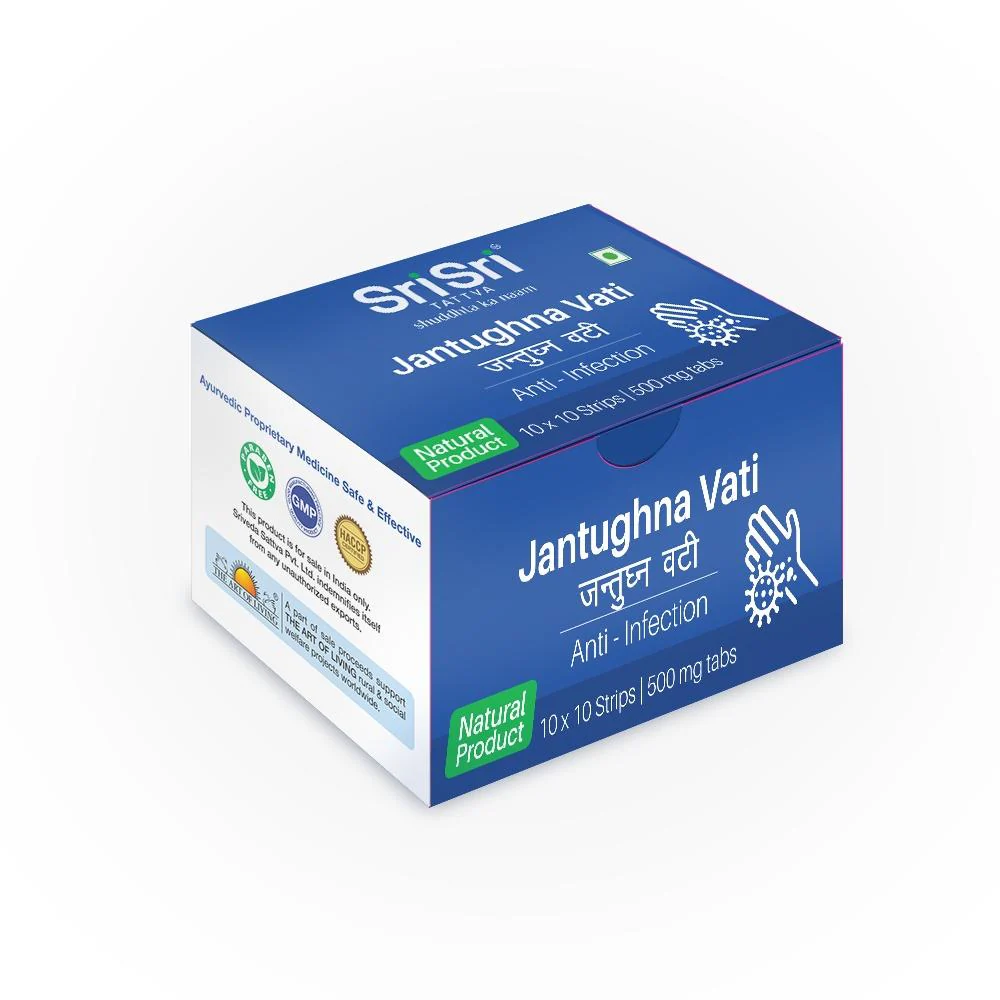 Show details for Sri Sri Tattva Jantughna Vati - 100 Tabs Picture of Sri Sri Tattva Jantughna Vati - 100 Tabs