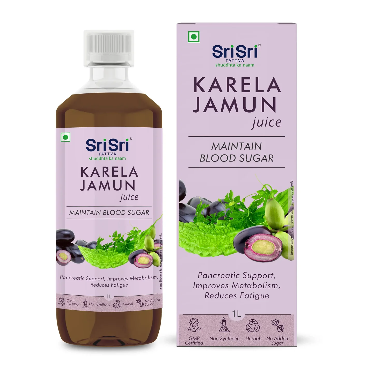 Show details for Sri Sri Tattva Karela Jamun Juice - 1L Picture of Sri Sri Tattva Karela Jamun Juice - 1L