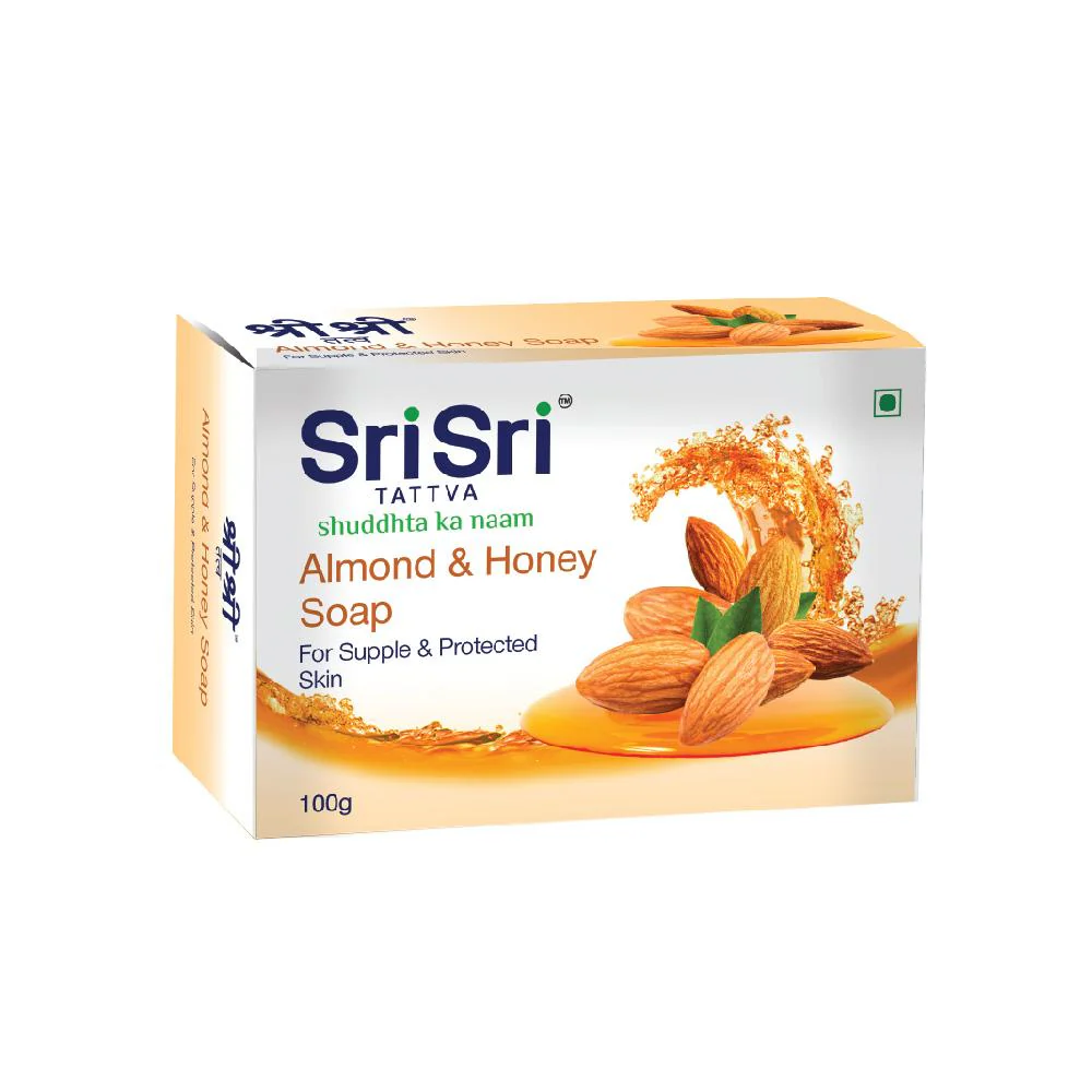 Picture of Sri Sri Tattva Almond Honey Soap - 100 GM