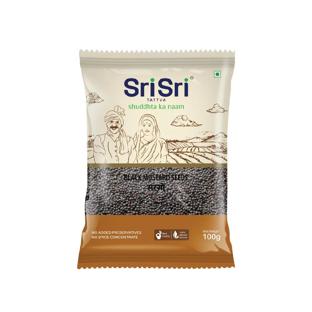 Picture of Sri Sri Tattva Black Mustard Seeds - 100 GM