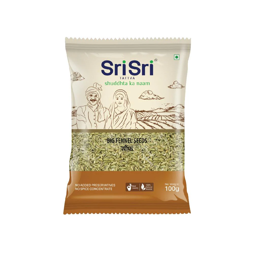 Picture of Sri Sri Tattva Big Fennel Seeds (Saunf) - 100 GM