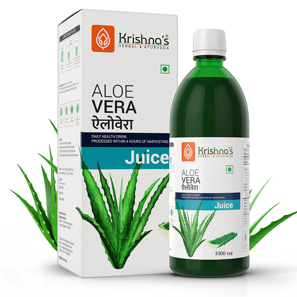 Show details for Krishna's Herbal & Ayurveda Aloe Vera Juice - 1000 ML Picture of Krishna's Herbal & Ayurveda Aloe Vera Juice - 1000 ML