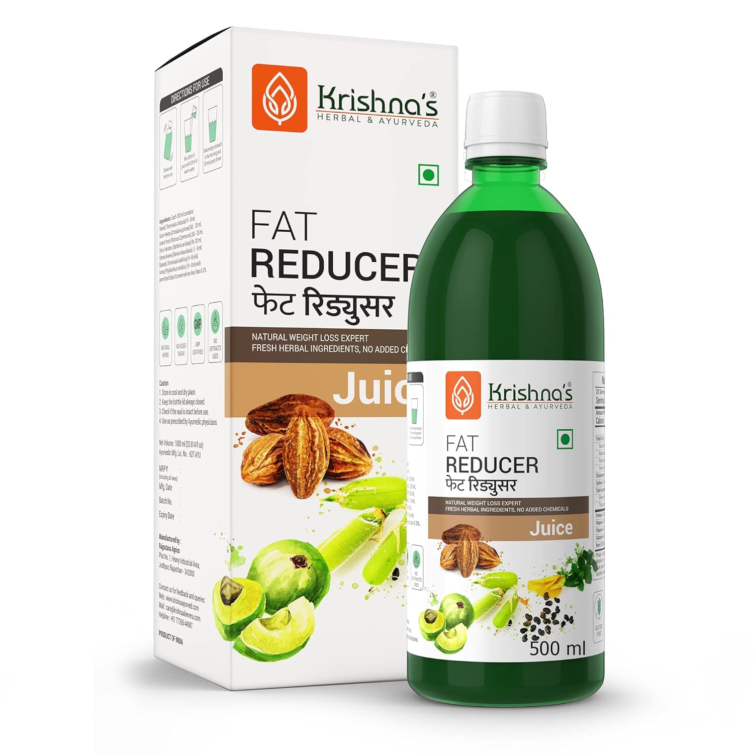 Picture of Krishna's Herbal & Ayurveda Fat Reducer Tonic - 500 ML