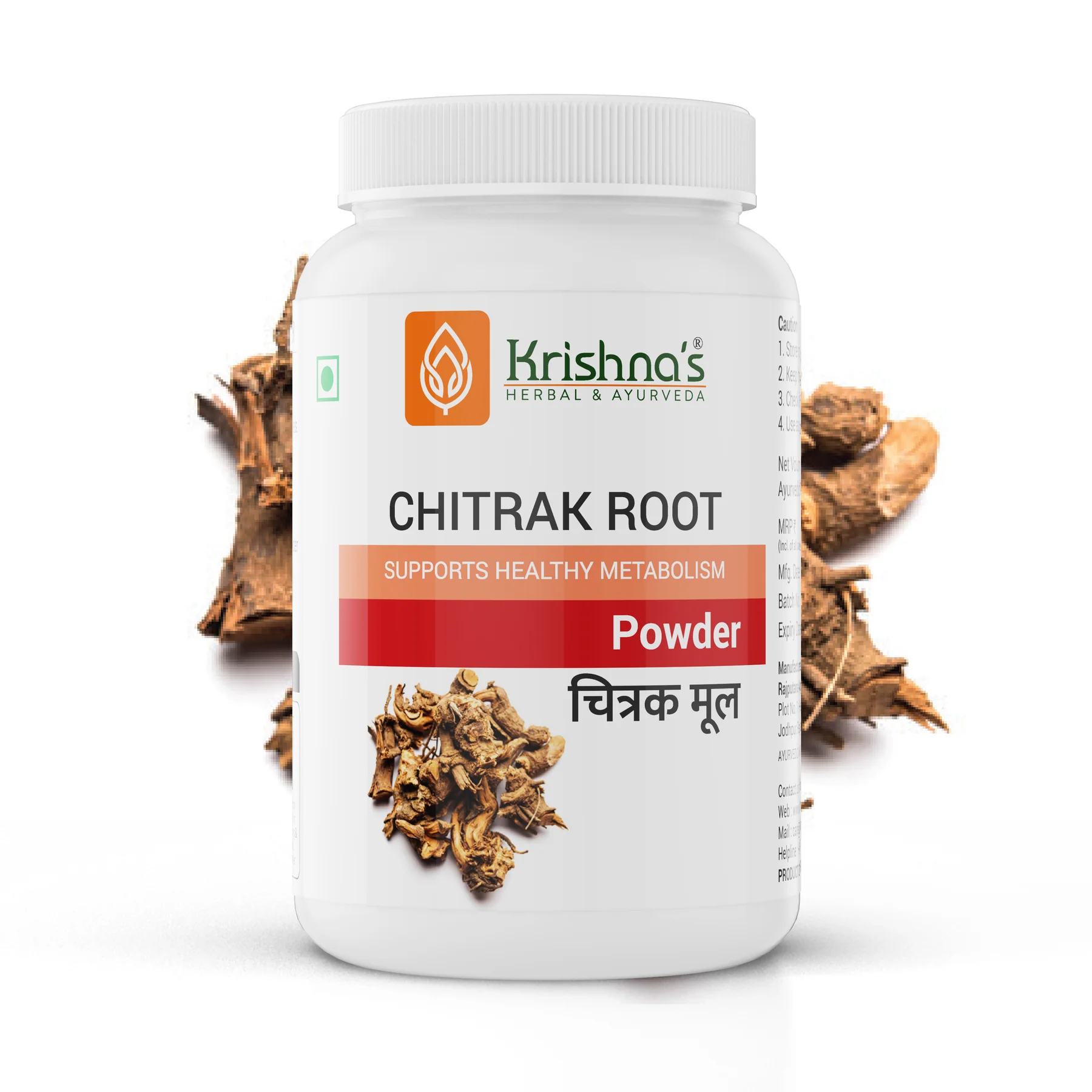 Picture of Krishna's Herbal & Ayurveda Chitrak Root Powder - 100 GM