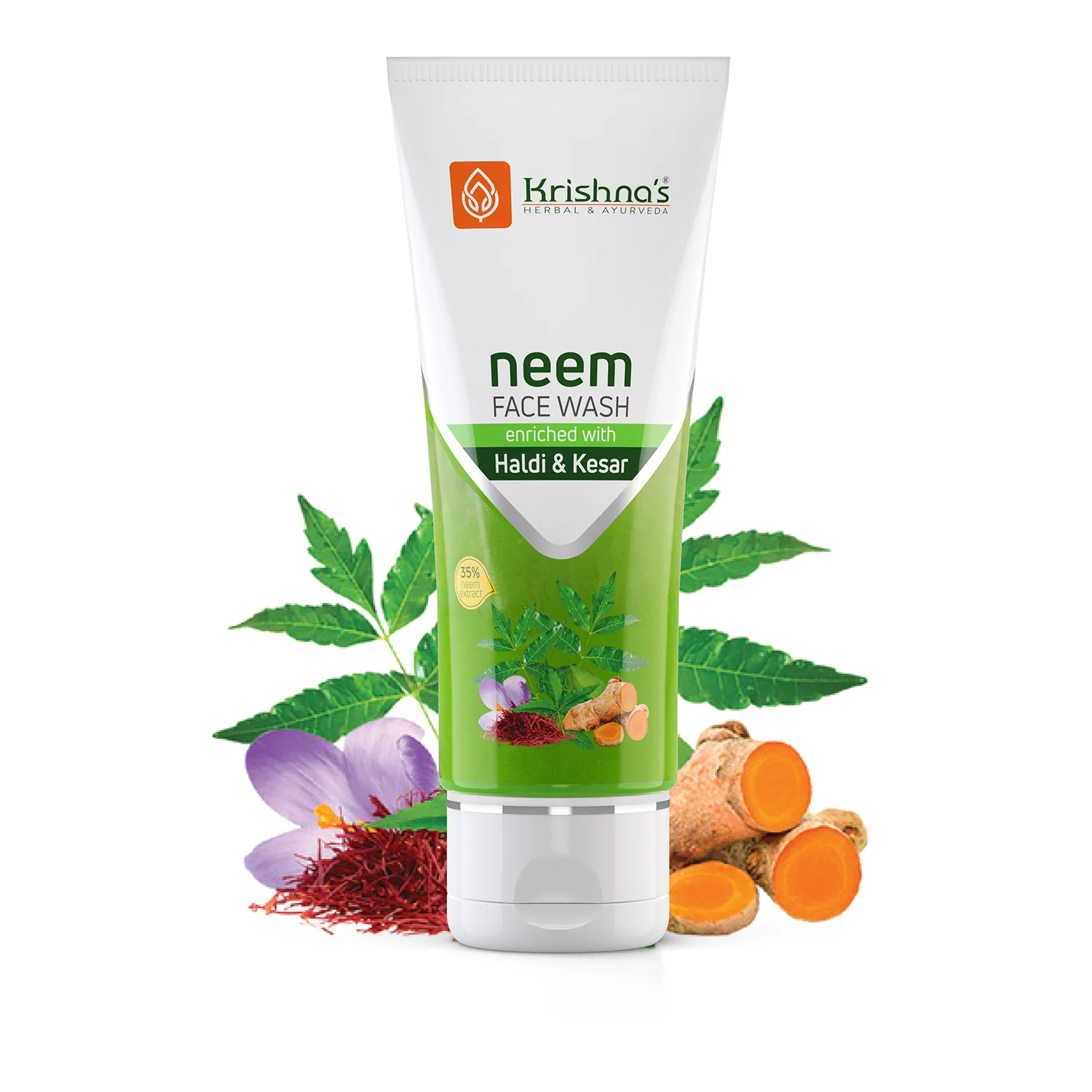 Show details for Krishna's Herbal & Ayurveda Neem Face Wash - 100 GM Picture of Krishna's Herbal & Ayurveda Neem Face Wash - 100 GM