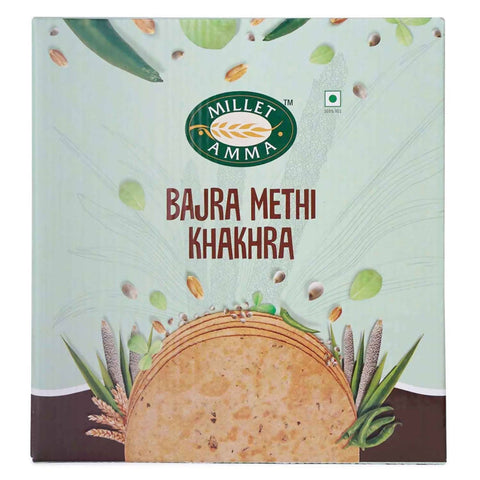 Show details for Millet Amma Bajra Methi Khakhra - 180 GM Picture of Millet Amma Bajra Methi Khakhra - 180 GM