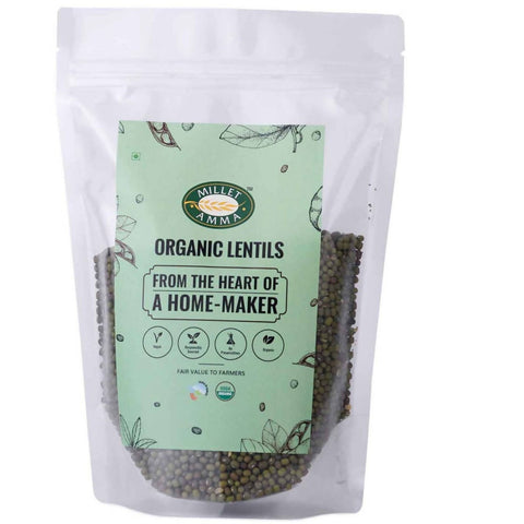 Picture of Millet Amma Organic Green Gram Dal Whole - 500 GM