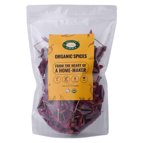 Picture of Millet Amma Organic Guntur Red Chilli Whole - 250 GM