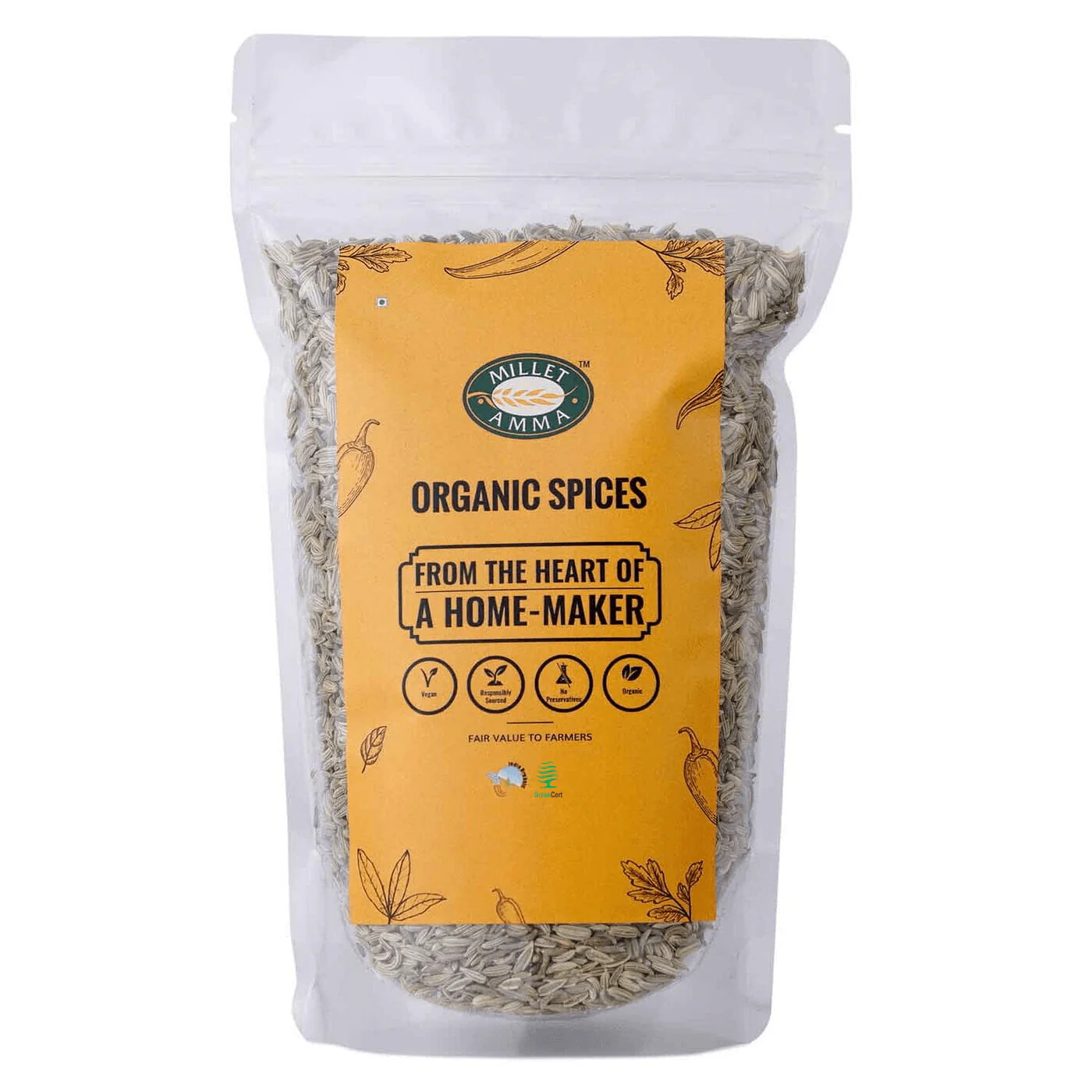 Show details for Millet Amma Organic Fennel Seeds - 200 GM Picture of Millet Amma Organic Fennel Seeds - 200 GM