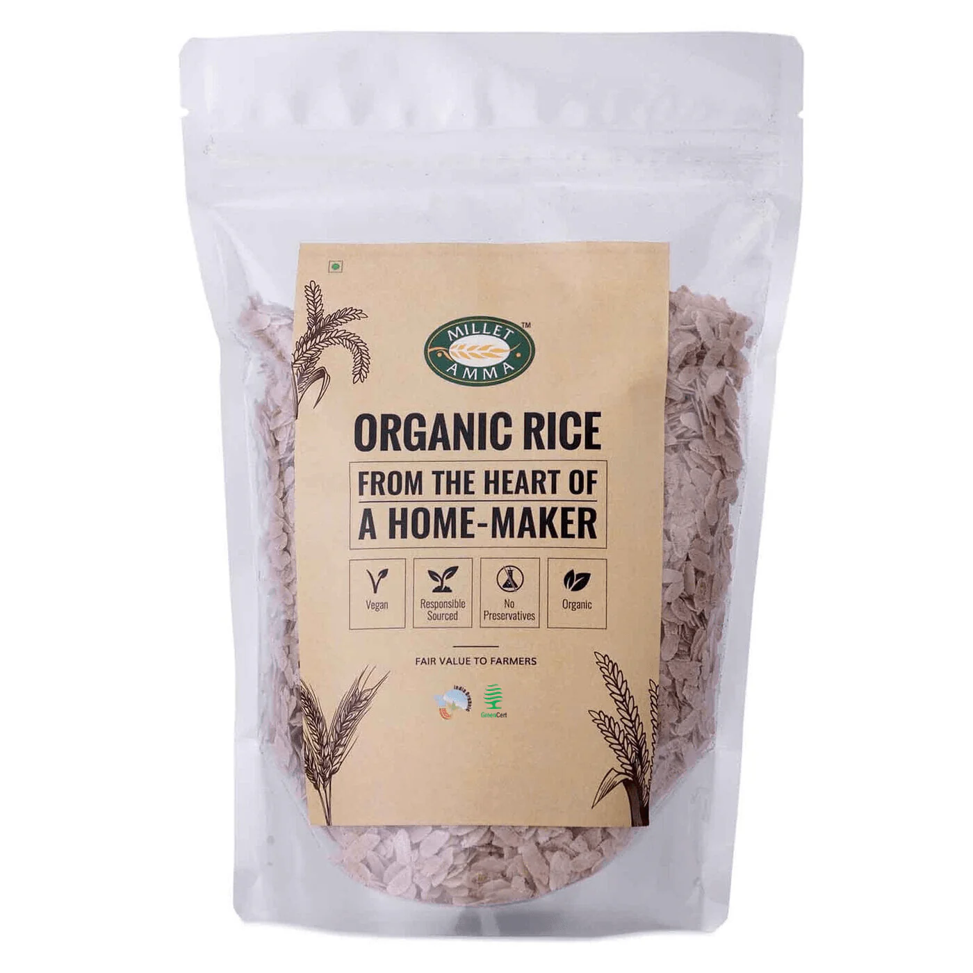 Picture of Millet Amma Organic Red Rice Poha - 500 GM