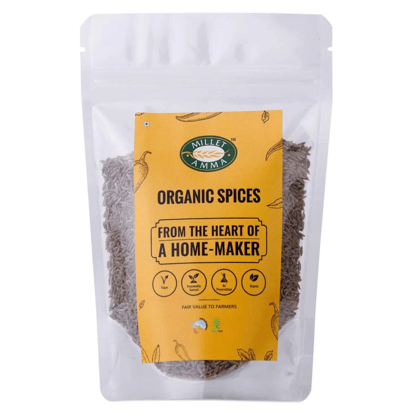 Show details for Millet Amma Organic Jeera Seeds - 200 GM Picture of Millet Amma Organic Jeera Seeds - 200 GM