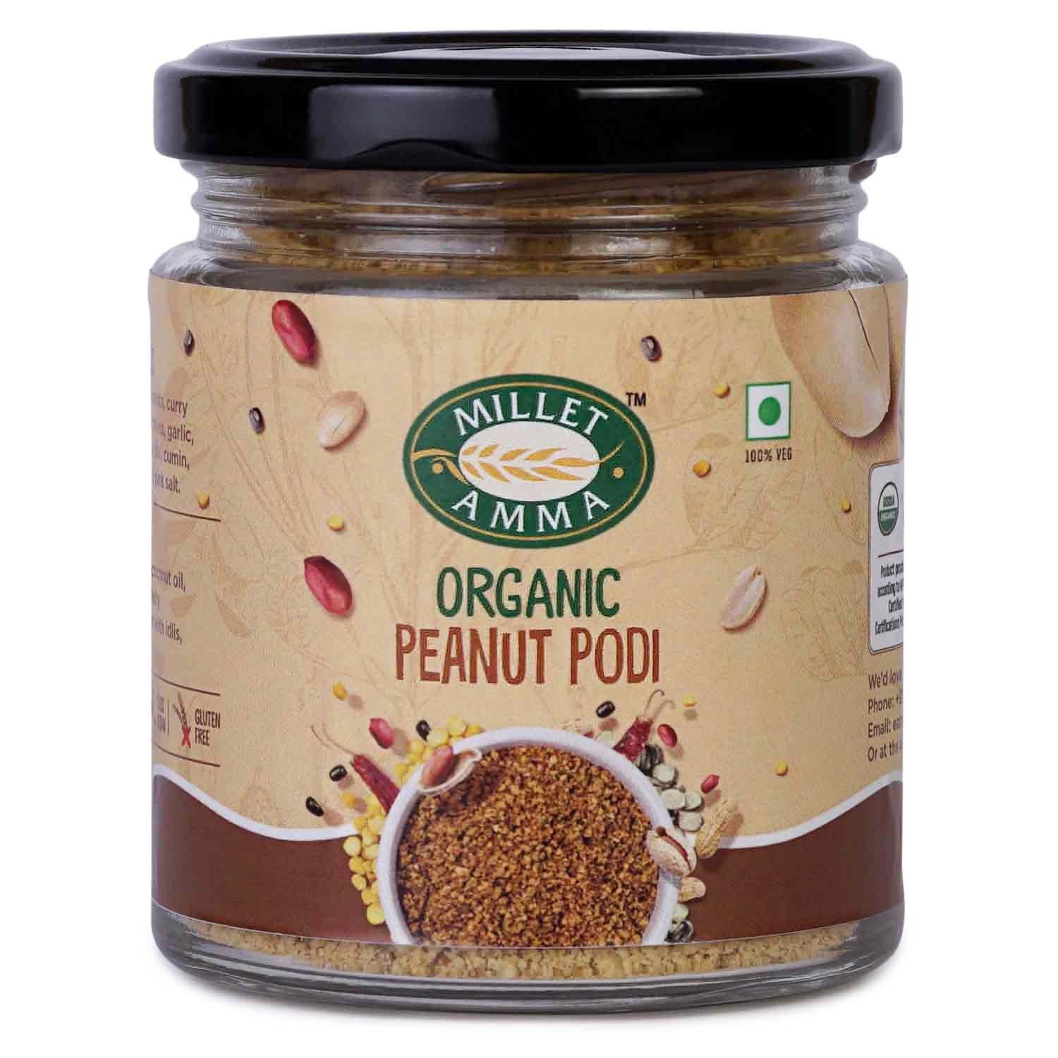 Show details for Millet Amma Organic Peanut Podi - 100 GM Picture of Millet Amma Organic Peanut Podi - 100 GM
