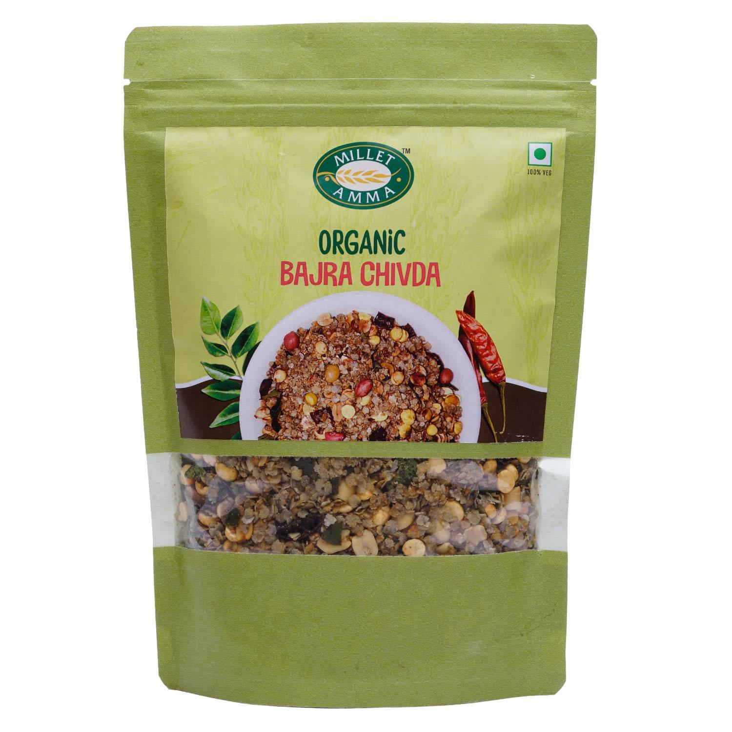Show details for Millet Amma Organic Bajra Chivda Namkeen - 250 GM Picture of Millet Amma Organic Bajra Chivda Namkeen - 250 GM