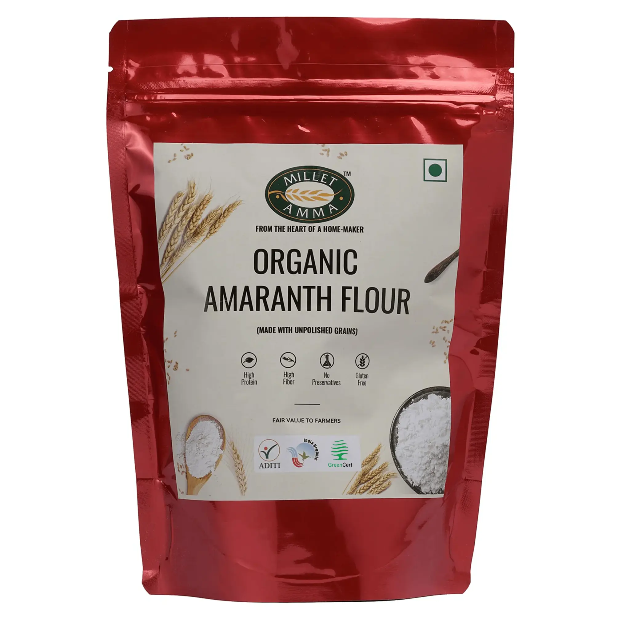 Show details for Millet Amma Organic Amaranth Flour - 500 GM Picture of Millet Amma Organic Amaranth Flour - 500 GM