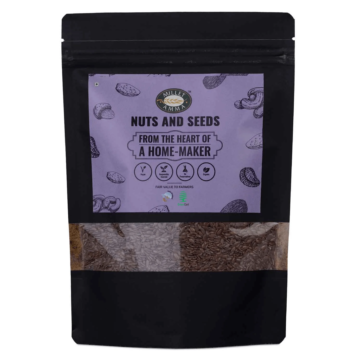 Show details for Millet Amma Organic Flax Seeds - 250 GM Picture of Millet Amma Organic Flax Seeds - 250 GM