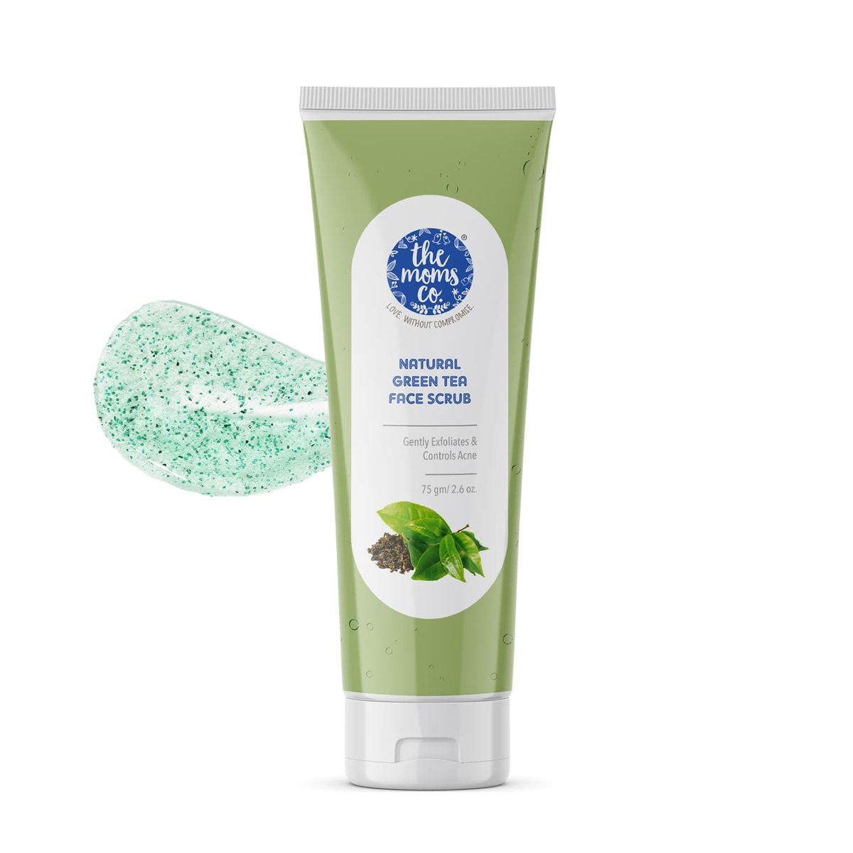 Picture of The Moms Co. Natural Green Tea Face Scrub - 75 GM