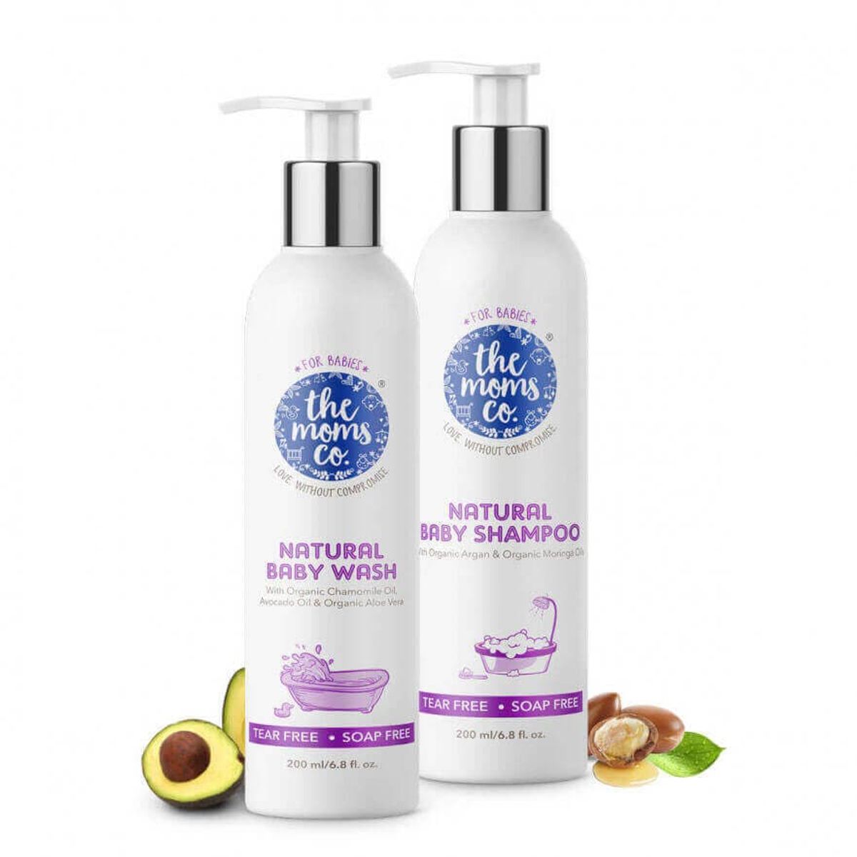 Picture of The Moms Co. Natural Tear-Free Cleaning Bundle For Baby - 200 ML + 200 ML