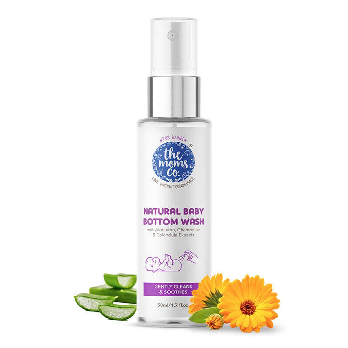 Picture of The Moms Co. Natural Baby Bottom Wash - 50 ML