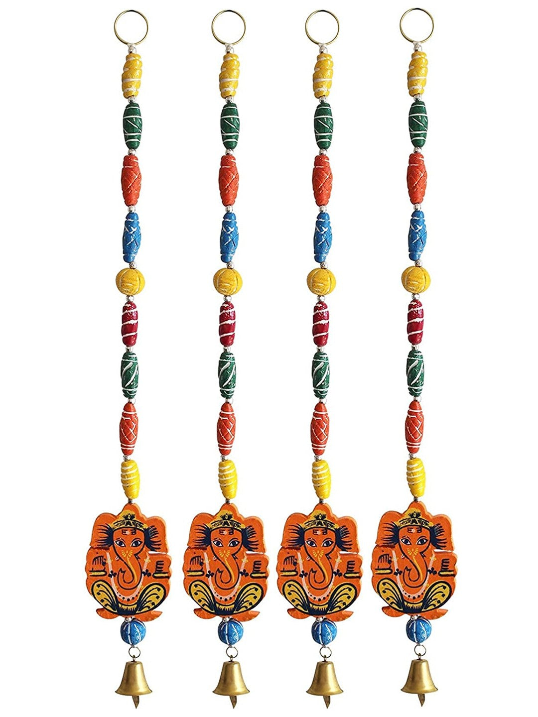 Show details for Tied Ribbons Orang & Yellow Ganesha Wall Door Hangings Toran - Set of 4 Picture of Tied Ribbons Orang & Yellow Ganesha Wall Door Hangings Toran - Set of 4