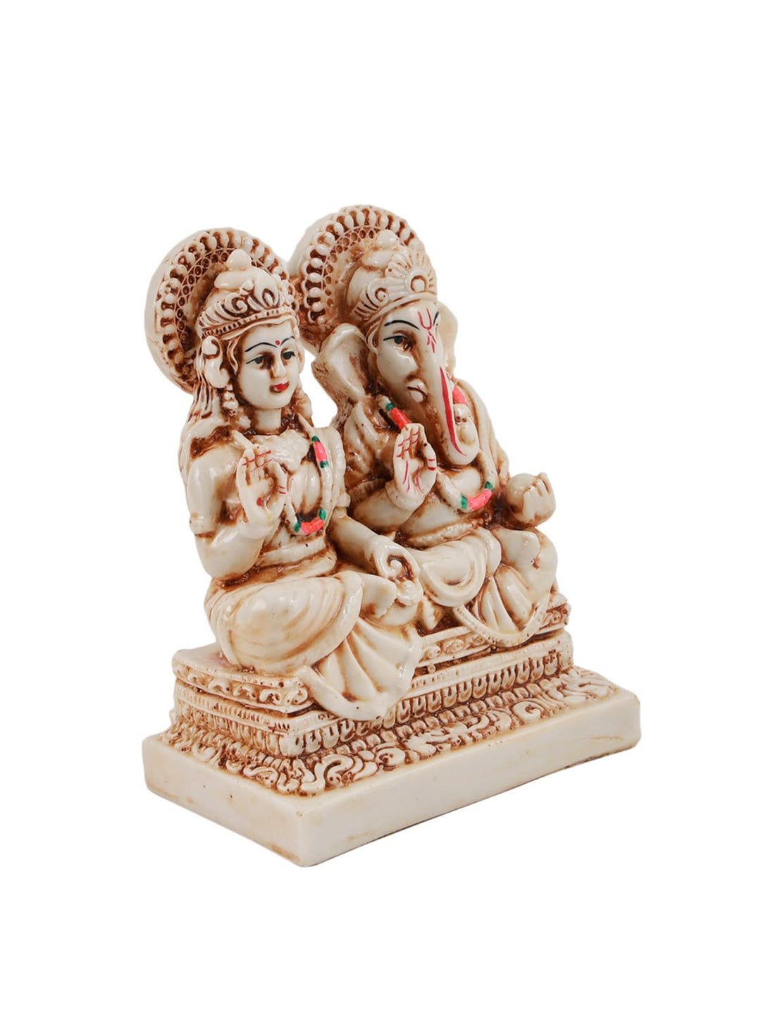 Picture of Tied Ribbons Beige and Brown Laxmi Ganesha Idol