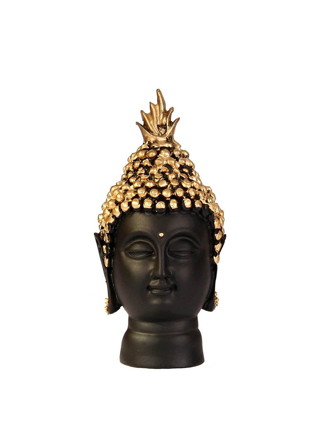 Picture of Tied Ribbons Gold-Toned and Black Buddha Showpiece