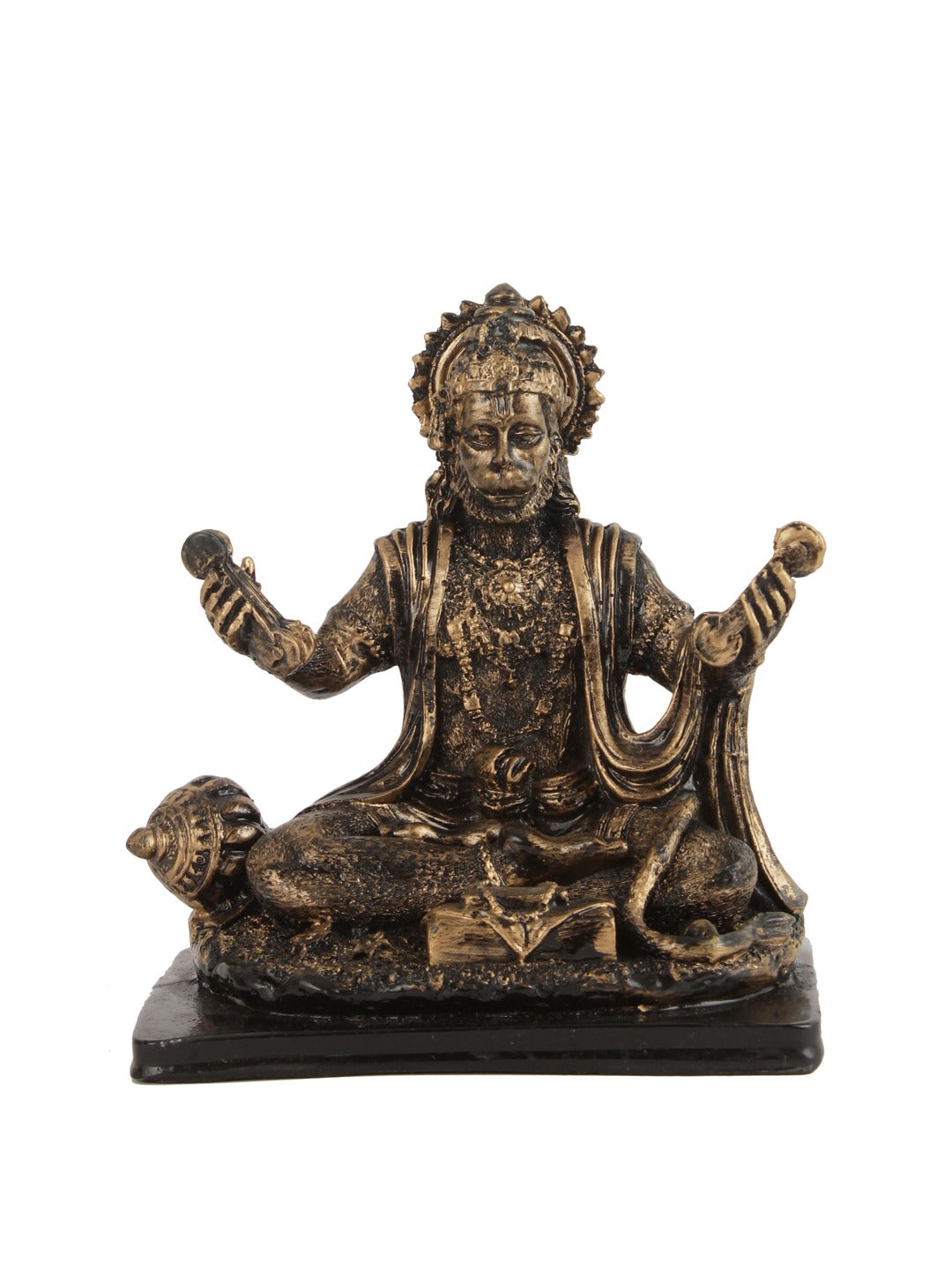 Show details for Tied Ribbons Brown & Gold-Toned Lord Hanuman Idol Picture of Tied Ribbons Brown & Gold-Toned Lord Hanuman Idol