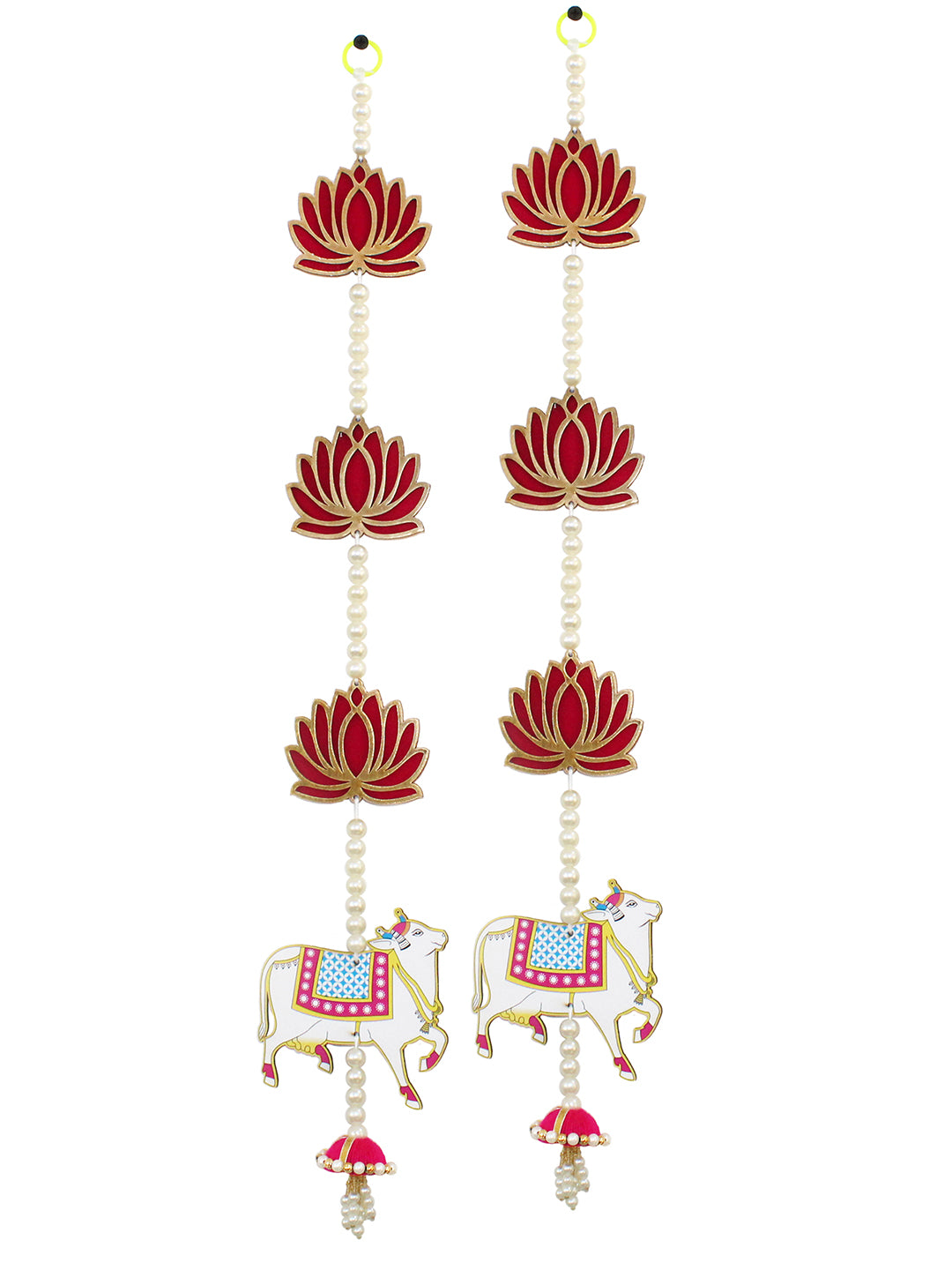 Show details for Tied Ribbons Traditional Indian Garlands with Lotus Buds - Pack of 2 Picture of Tied Ribbons Traditional Indian Garlands with Lotus Buds - Pack of 2