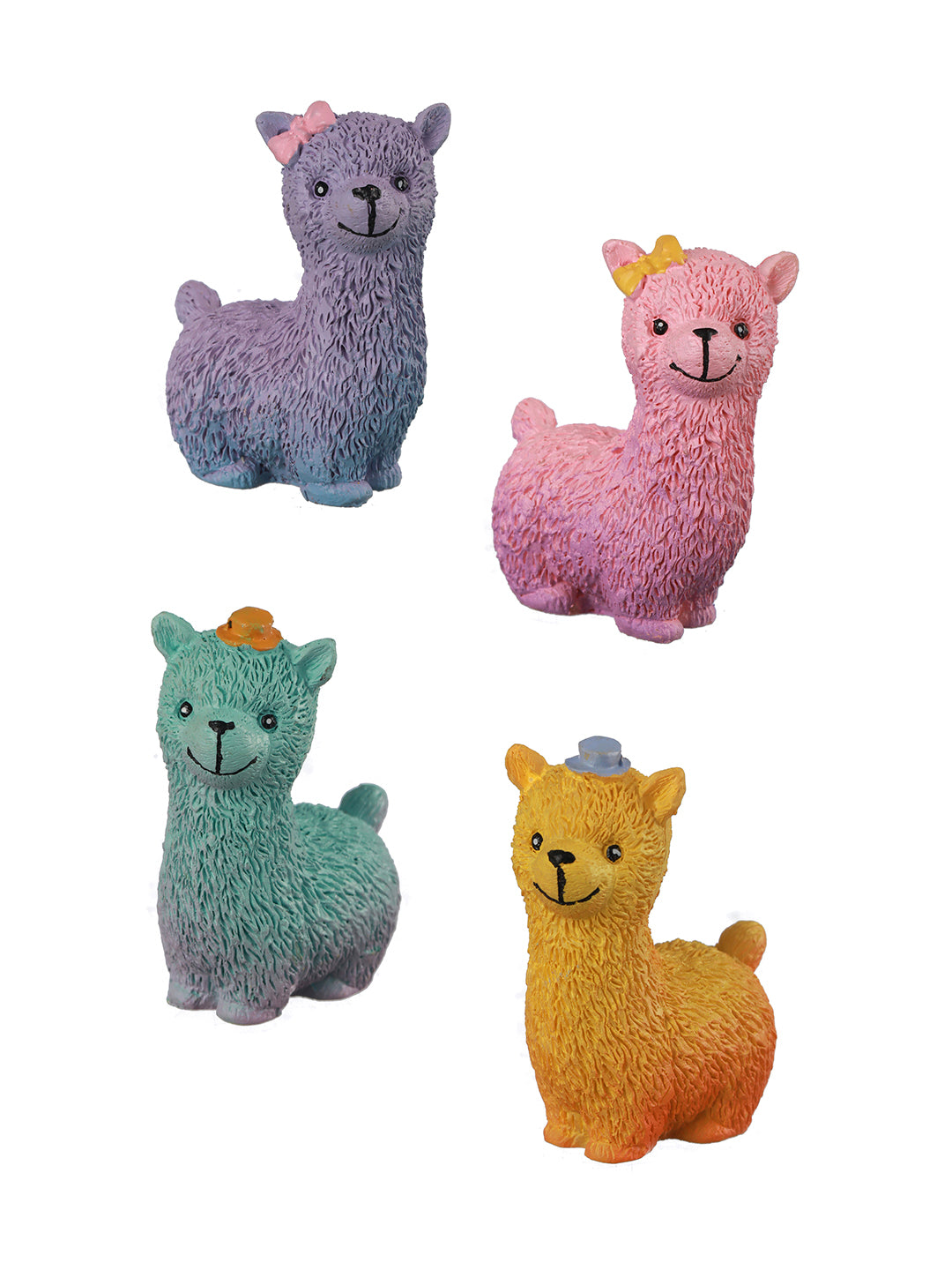 Show details for Tied Ribbons Yellow & Green 4 Pieces Sheep Miniature Figurine Showpieces Picture of Tied Ribbons Yellow & Green 4 Pieces Sheep Miniature Figurine Showpieces