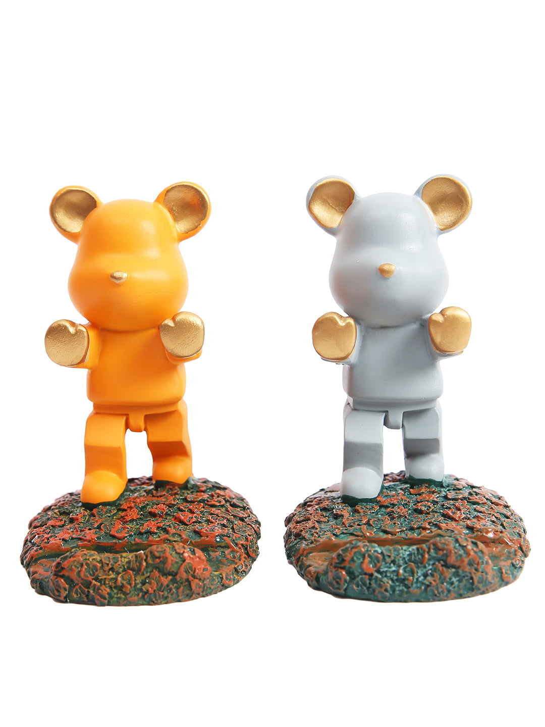 Show details for Tied Ribbons Orange & Grey 2 Pieces Mobile Phone Stand Holder Picture of Tied Ribbons Orange & Grey 2 Pieces Mobile Phone Stand Holder