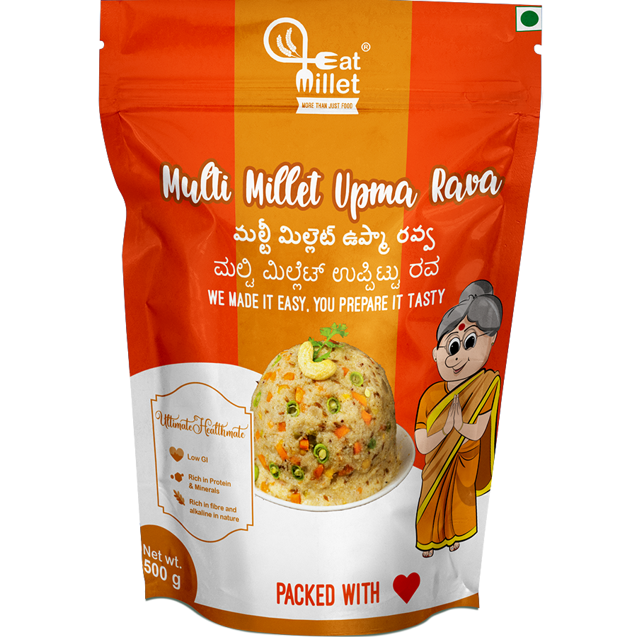 Show details for Eat Millet Multi Millet Upma Rava 500g Picture of Eat Millet Multi Millet Upma Rava 500g