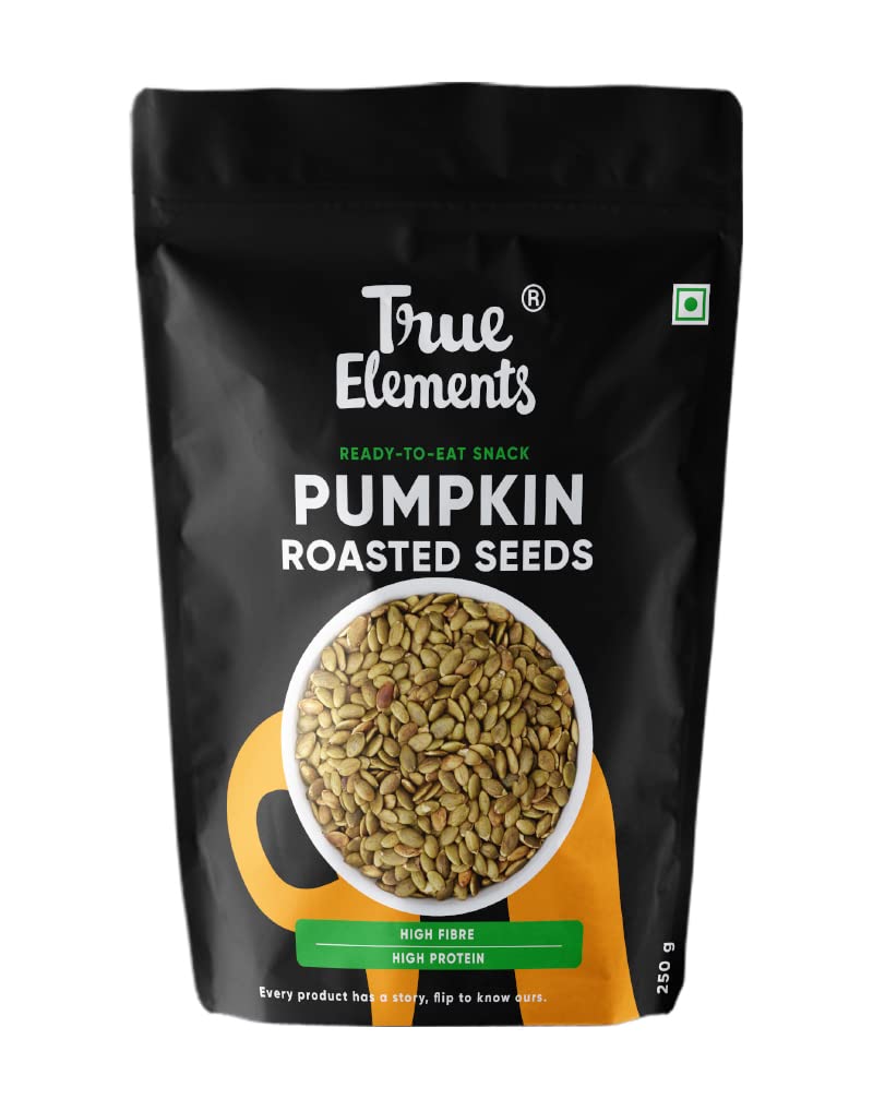 Show details for True Elements Roasted Pumpkin Seeds - 250 GM Picture of True Elements Roasted Pumpkin Seeds - 250 GM
