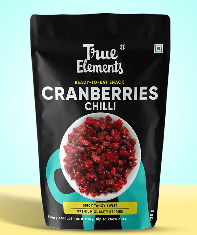 Show details for True Elements Chilli Cranberries - 125 GM Picture of True Elements Chilli Cranberries - 125 GM