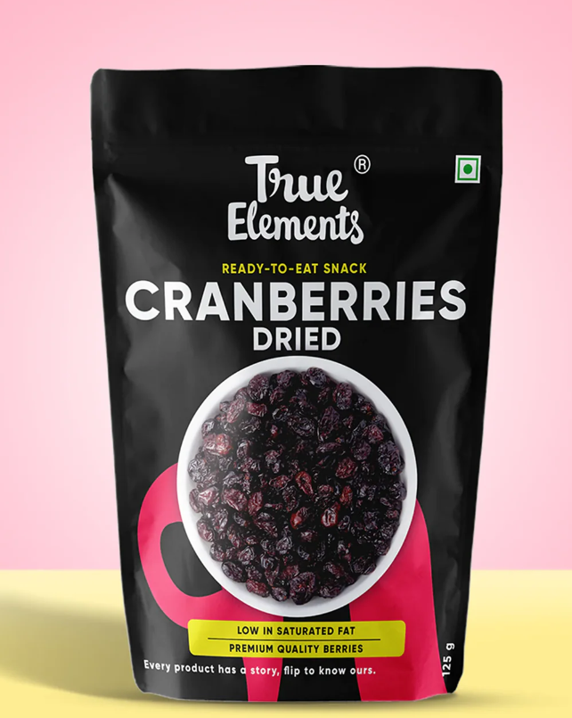 Show details for True Elements Dried Cranberries - 125 GM Picture of True Elements Dried Cranberries - 125 GM