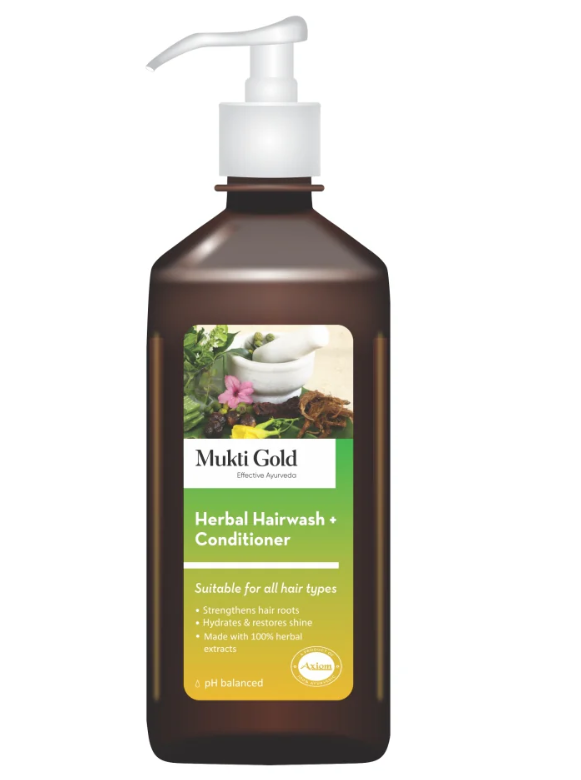 Show details for Axiom Mukti Gold Herbal Hair Wash + Conditioner - 400 ML Picture of Axiom Mukti Gold Herbal Hair Wash + Conditioner - 400 ML