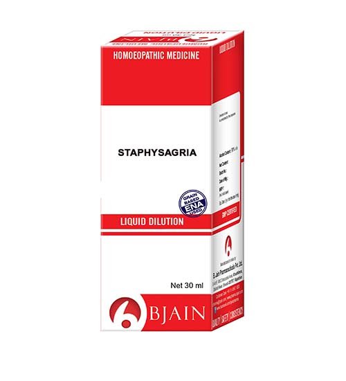 Picture of Bjain Homeopathy Staphysagria Dilution - 30 ML