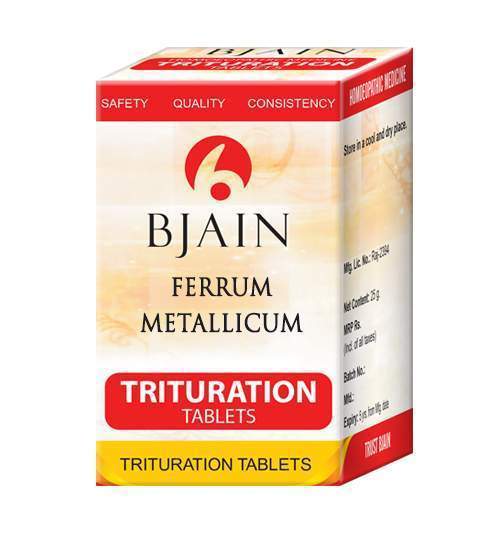 Picture of Bjain Homeopathy Ferrum Metallicum Trituration Tablets