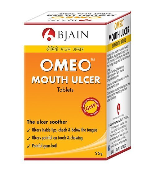 Show details for Bjain Homeopathy Omeo Mouth Ulcer Tablets -25 GM Picture of Bjain Homeopathy Omeo Mouth Ulcer Tablets -25 GM