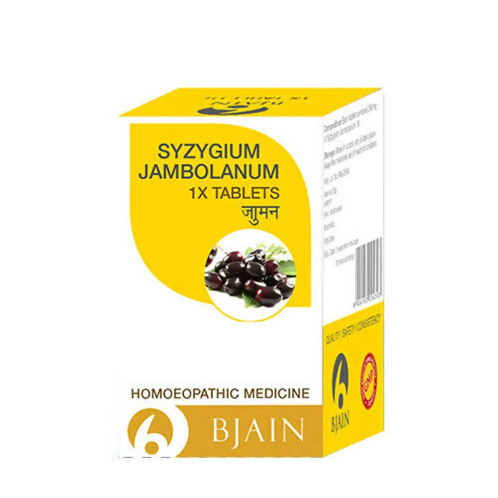 Show details for Bjain Homeopathy Syzygium Jambolanum Tablets - 1X- 450 GM Picture of Bjain Homeopathy Syzygium Jambolanum Tablets - 1X- 450 GM