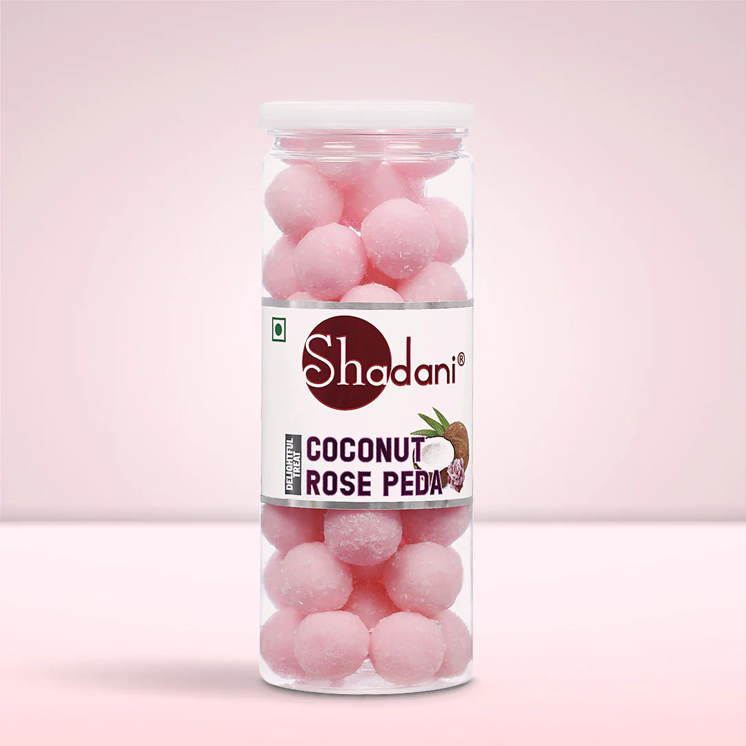 Show details for Shadani Coconut Rose Peda - 200 GM Picture of Shadani Coconut Rose Peda - 200 GM
