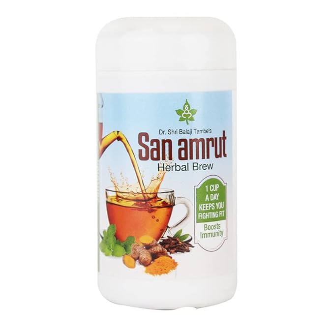 Show details for Santulan Ayurveda San Amrut Herbal Brew - 45 GM Picture of Santulan Ayurveda San Amrut Herbal Brew - 45 GM