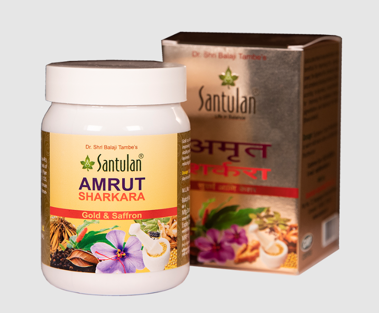 Picture of Santulan Ayurveda Amrut Sharkara Gold & Saffron - 100 GM