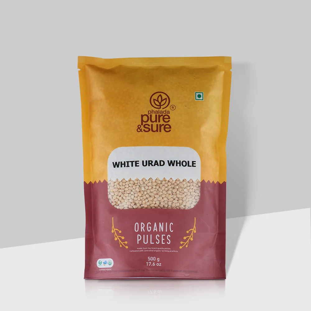 Show details for Phalada Pure & Sure White Urad Dal Whole Organic Pulses - 500 GM Picture of Phalada Pure & Sure White Urad Dal Whole Organic Pulses - 500 GM