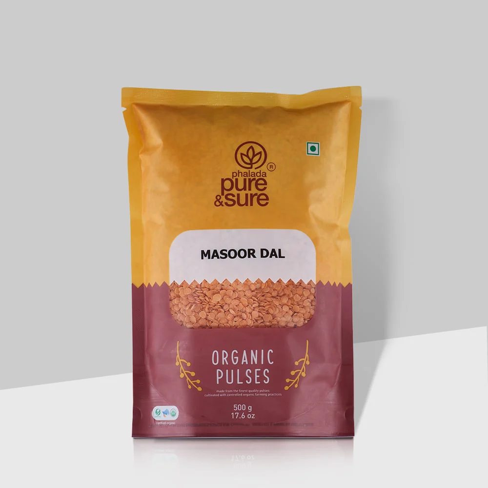 Picture of Phalada Pure & Sure Masoor Dal Traditional Organic Pulses - 500 GM