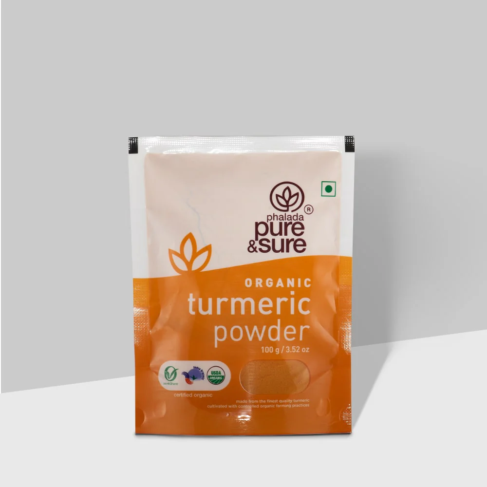 Show details for Phalada Pure & Sure Organic Turmeric Powder - 100 GM Picture of Phalada Pure & Sure Organic Turmeric Powder - 100 GM