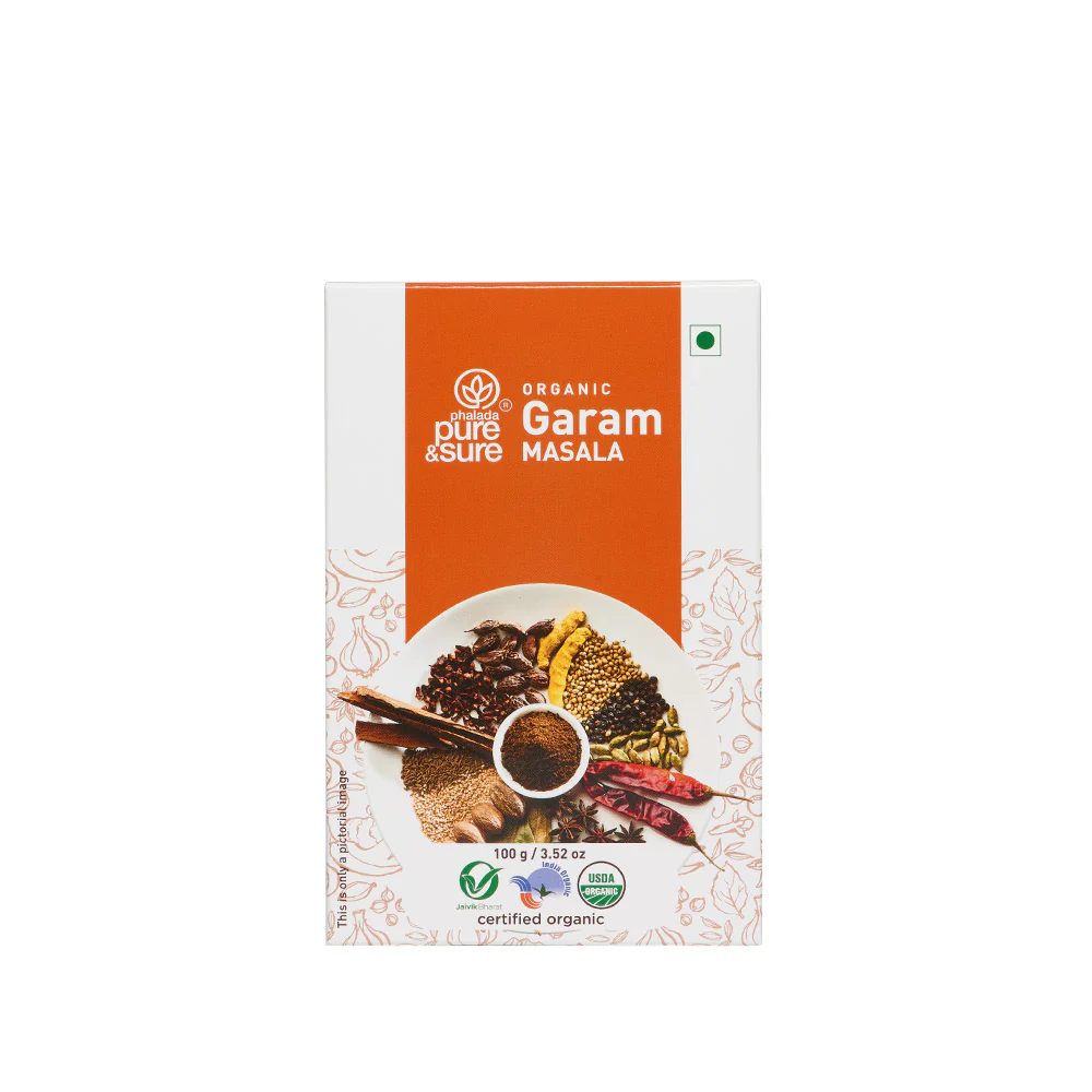 Show details for Phalada Pure & Sure Organic Garam Masala - 100 GM Picture of Phalada Pure & Sure Organic Garam Masala - 100 GM
