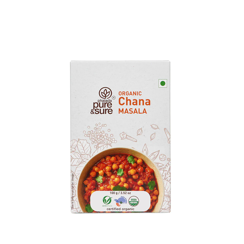 Show details for Phalada Pure & Sure Organic Chana Masala - 100 GM Picture of Phalada Pure & Sure Organic Chana Masala - 100 GM
