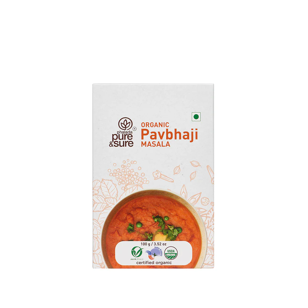 Show details for Phalada Pure & Sure Organic Pavbhaji Masala - 100 GM Picture of Phalada Pure & Sure Organic Pavbhaji Masala - 100 GM